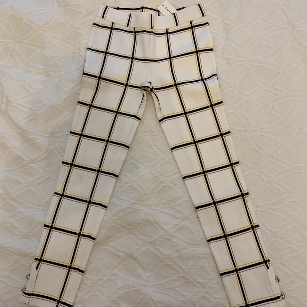 Janie and Jack Plaid Button Pant